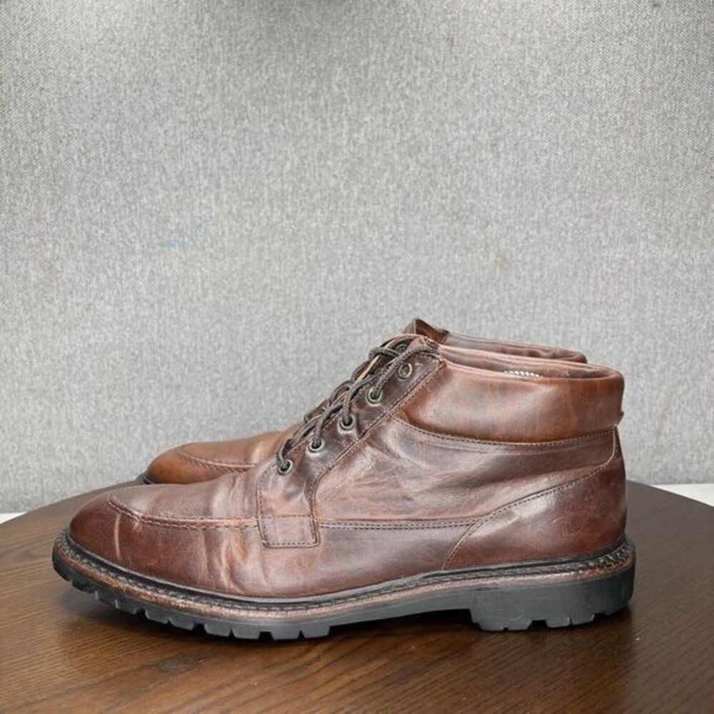 Allen Edmonds Cascade Chukka Boots Men's 9.5B Brown Leather Vibram Moc Toe 6164